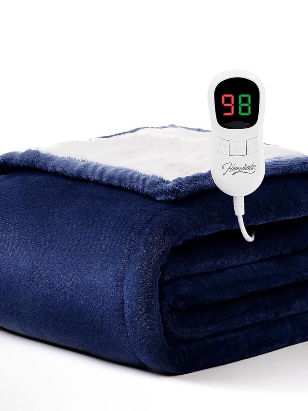 New Homemate Heated Blanket Electric Throw - 50"x60"